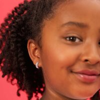 Prinzessin Lillifee 2031158 Pendientes de aro rosa/azul claro esmaltados