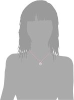 Prinzessin Lillifee 2033998 Collar de textil con corazoncitos de acero inoxidable