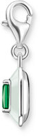 Charm colgante 3D piedra verde - 925 plata esterlina
