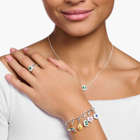 Charm colgante 3D gota con piedra - 925 plata esterlina