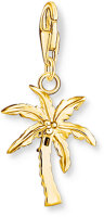 Charm colgante 3D palmera de colores - 750 oro amarillo...