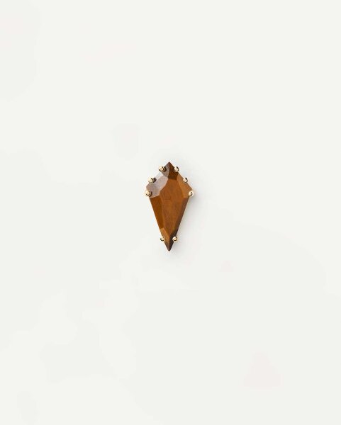 Akiro Pendiente individual con piedra preciosa - 18K chapado en oro