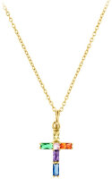 Collar con colgante de cruz de colores - s.Oliver Jewelry...