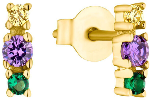 Pendientes tipo botón con piedras de colores - s.Oliver Jewelry Modell: 2035502