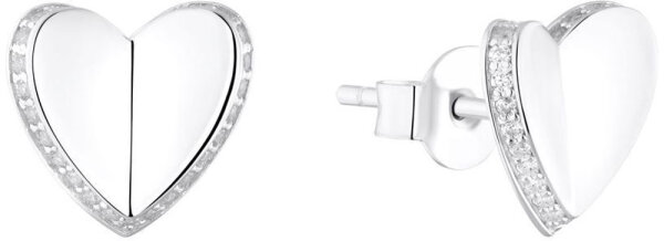 Pendientes tipo botón con corazones y piedras - s.Oliver Jewelry Modell: 2035757