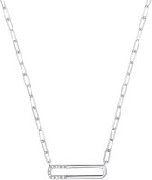 Cadena de eslabones gruesos con colgante ovalado -...