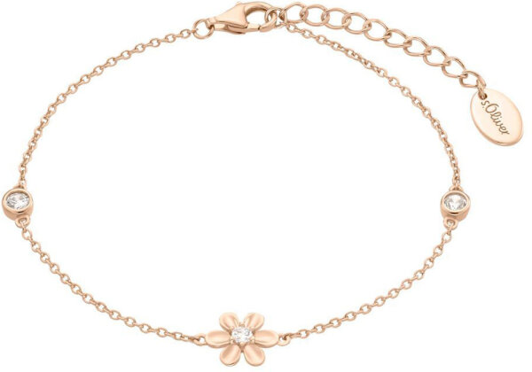 Pulsera con colgante de flor en tono rosé - s.Oliver Jewelry Modell: 2033878