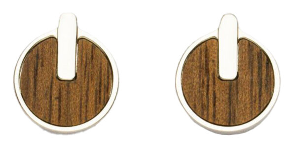 Opacity Pendientes redondos con elemento de madera - Holzkern Modell: Jewelry