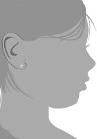 Prinzessin Lillifee 2035996 Pendientes tipo botón de flores plateadas