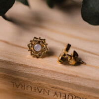 Composition Pendientes con nácar blanco - Holzkern Modell: Jewelry