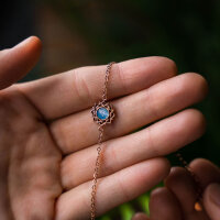 Composition Pulsera con colgante de nácar azul - Holzkern Modell: Jewelry