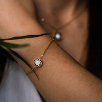 Composition Pulsera con colgante de nácar blanco - Holzkern Modell: Jewelry