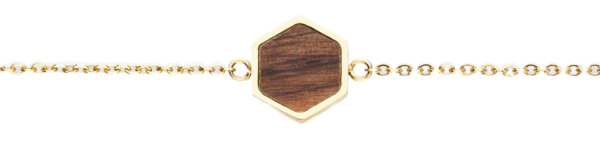 Facade Pulsera con colgante cuadrado de madera - Holzkern Modell: Jewelry