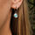 Zendala Pendientes colgantes con colgante redondo - Holzkern Modell: Jewelry