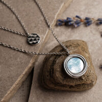 Zendala Collar estilo layering con nácar/plata - Holzkern Modell: Jewelry