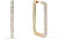 Aros de acero inoxidable con pequeñas piedras -...