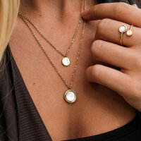 Zendala Collar estilo layering con nácar/dorado - Holzkern Modell: Jewelry