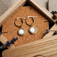 Zendala Pendientes colgantes con colgante redondo - Holzkern Modell: Jewelry
