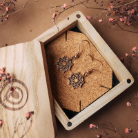 Aphonia Pendientes colgantes con motivo de copo de nieve - Holzkern Modell: Jewelry