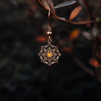 Aphonia Pendientes colgantes con motivo de copo de nieve - Holzkern Modell: Jewelry