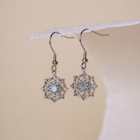 Aphonia Pendientes colgantes con motivo de copo de nieve - Holzkern Modell: Jewelry
