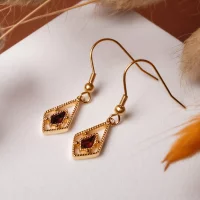 Daydreamer Pendientes colgantes con piedra - Holzkern Modell: Jewelry