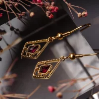 Daydreamer Pendientes colgantes con piedra - Holzkern Modell: Jewelry