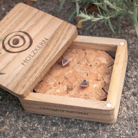 Scale Pendientes tipo botón triangulares - Holzkern Modell: Jewelry