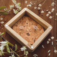 Pigment Pendientes redondos con elemento de madera - Holzkern Modell: Jewelry