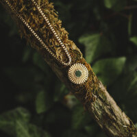 Stencil Collar con colgante redondo - Holzkern Modell: Jewelry