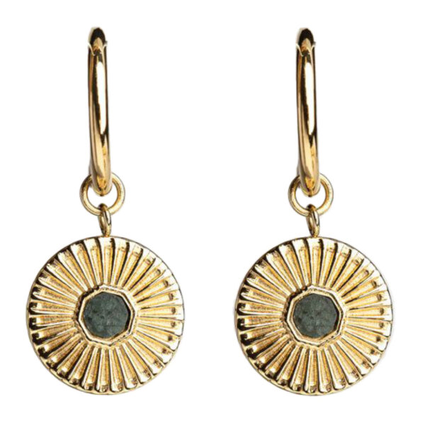 Stencil Pendientes colgantes con colgante redondo - Holzkern Modell: Jewelry