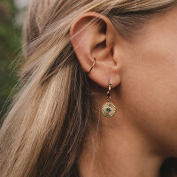 Stencil Pendientes colgantes con colgante redondo - Holzkern Modell: Jewelry