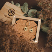 Stencil Pendientes colgantes con colgante redondo - Holzkern Modell: Jewelry