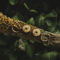 Stencil Pendientes colgantes con colgante redondo - Holzkern Modell: Jewelry