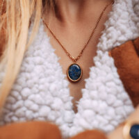 Mirror Collar con colgante ovalado - Holzkern Modell: Jewelry