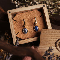 Mirror Pendientes colgantes con forma rectangular y colgante ovalado - Holzkern Modell: Jewelry