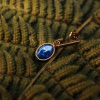 Mirror Pendientes colgantes con forma rectangular y colgante ovalado - Holzkern Modell: Jewelry