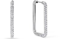 Aros cuadrados de acero inoxidable con piedras - Bering...