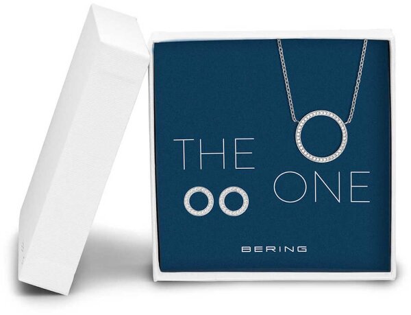 Set collar con colgante y pendientes - Bering Jewelry modelo: 434-718-Silver