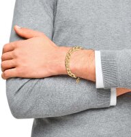 Pulsera tipo “figaro” dorada - s.Oliver Jewelry modelo: 2038009