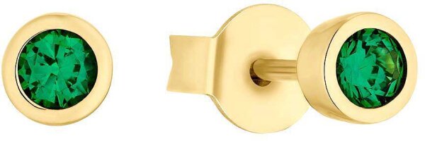 Pendientes de botón con piedra verde - s.Oliver Jewelry modelo: 2036877