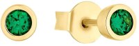 Pendientes de botón con piedra verde - s.Oliver...