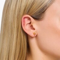 Pendiente de botón individual con palmera multicolor - Thomas Sabo modelo: H2285-488-7