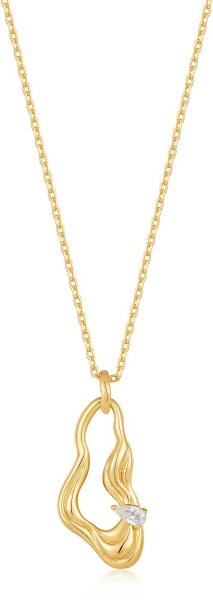 ANIA HAIE N050-01G collar con colgante de gota ondulada
