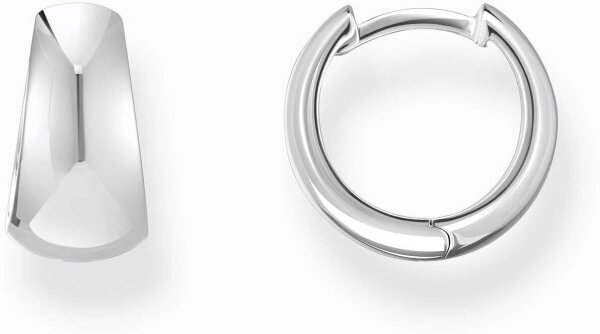 Aros plateados con forma trapezoidal elegante y estilo “chunky” inspirado en los 90 - Thomas Sabo modelo: CR740-001-21