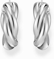 Aros plateados con diseño entrelazado para looks románticos y elegantes - Thomas Sabo modelo: CR742-001-21