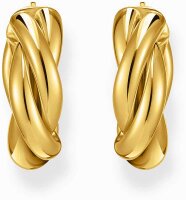 Aros dorados con diseño entrelazado para looks románticos y elegantes - Thomas Sabo modelo: CR742-413-39