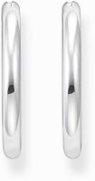 Aros clásicos color plateado, con forma abombada y un poco más ancha - Thomas Sabo modelo: CR745-001-21