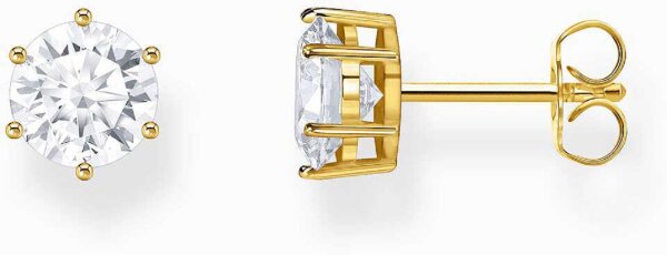 Pendientes de botón con circonita blanca grande en talla brillante - Thomas Sabo modelo: H2300-051-14