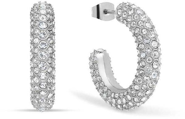 Aros de acero inoxidable con piedras - Bering Jewelry modelo: 739-17-05